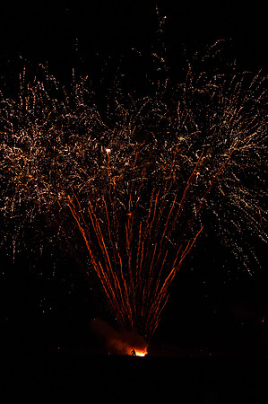 Man and Fireworks