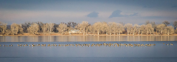 Fossil Creek Reservoir Sunset Pano 1