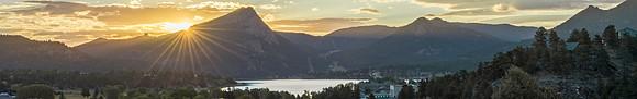 Sunrise Panoramic Over Lake Estes