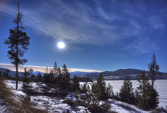 Moonrise Over Dillon Reservoir