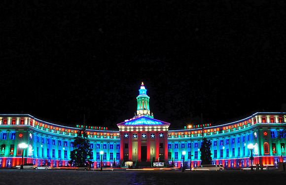 Denver City and County Building at Christmas