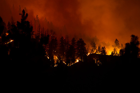 Fire Above Poudre Park