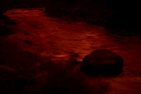 Fire Reflection on Poudre River