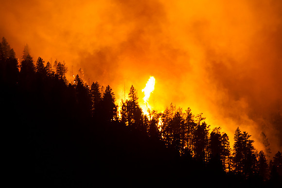 Fire Above Poudre Park 2